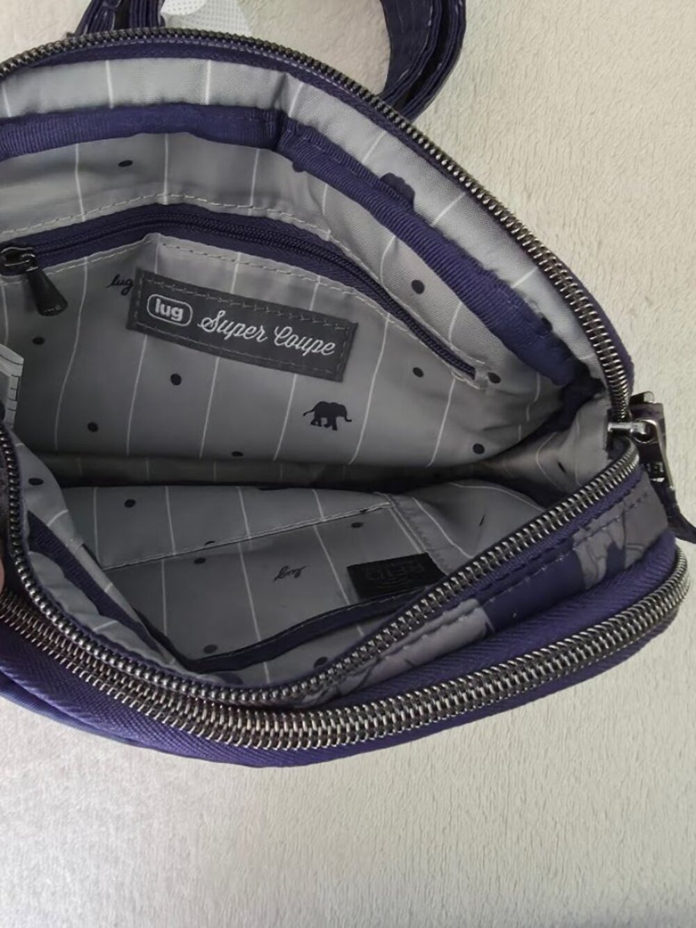 NWT Lug Super Coupe 2 ELEPHANTS PURPLE - Picture 2 of 6